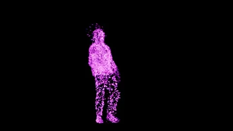 Particles Effect - Man Dancing  Stock Footage 248561959