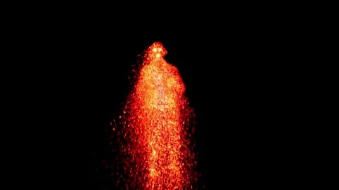 Particles Effect - Man Dancing  Stock Footage 248561994