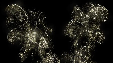 Particles Effects Golden Exploding Effects Overlay #1 Vídeos de archivo 295481684