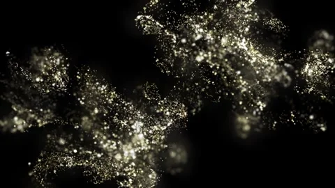 Particles Effects Golden Exploding Effects Overlay #1 Vídeos de archivo 295481717