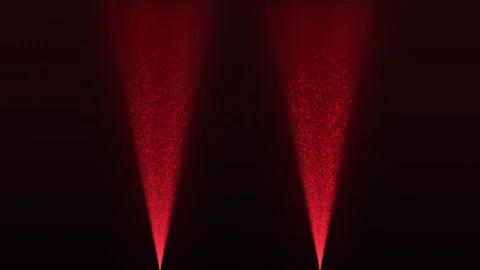 Particles emanating from a red beam of light going up with a glowing effect Stock Footage 308102060