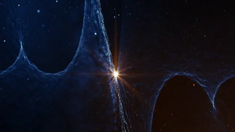 Particles event game trailer titles cinematic openers concert background loop Stock Footage 196863273