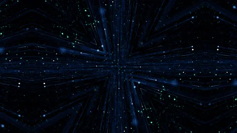 Particles event game trailer titles cinematic openers concert background loop Video stock 196865780