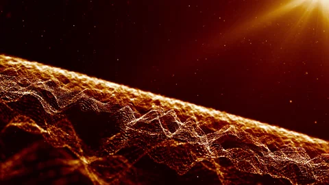 Particles event game trailer titles cinematic openers concert background loop Video stock 201396273