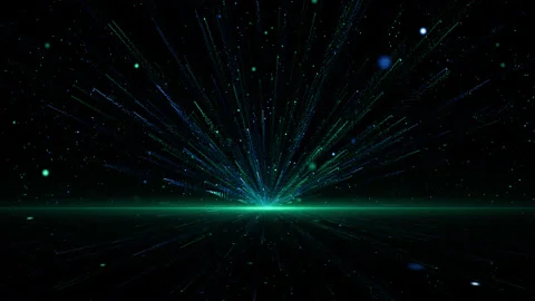 Particles event game trailer titles cinematic openers concert background loop Stock Footage 217657428