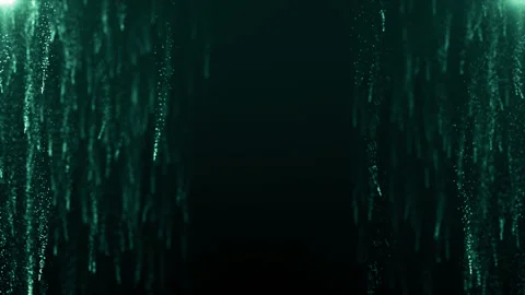 Particles event game trailer titles cinematic openers concert background loop Video stock 219412973