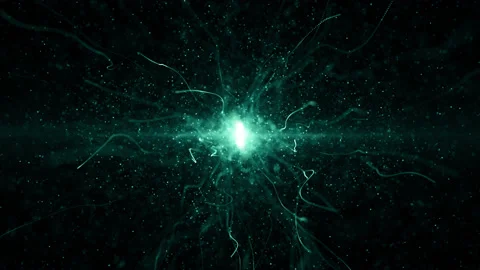 Particles event game trailer titles cinematic openers concert background loop Stock Footage 223365698