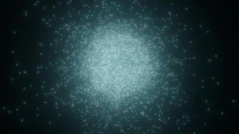 Particles explode in black space concept Stock Footage 280573965