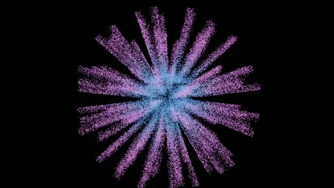 Particles exploding like firework and then falling Stock Footage 144602967