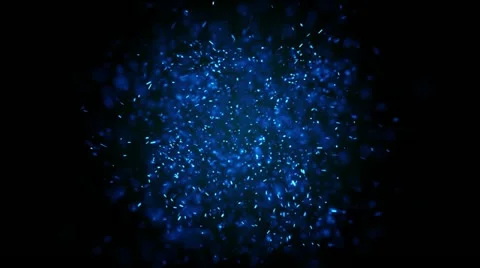 Particles Explosion 001 - Blue - 25 fps Stock Footage 19315140