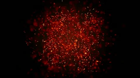 Particles Explosion 001 - Orange - 25 fps Stock Footage 19324381