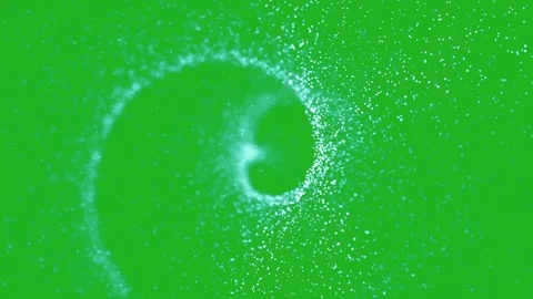Particles extraction in the form of spiral on green screen Stock Footage 314125632