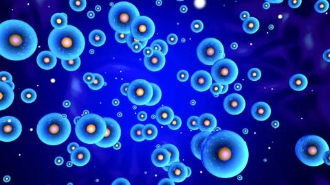 Particles floating in the quantum field Stock Illustration