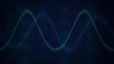 Particles flow along a digital double helix in a seamless loop Vídeo Stock 342949275
