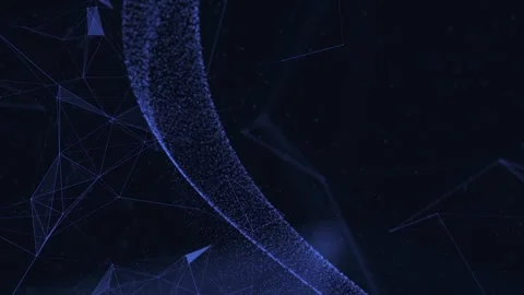 Particles flow wave motion background bl... | Stock Video | Pond5
