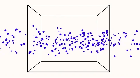 Particles flowing through filter . 3d animation render Stock Footage 168657726
