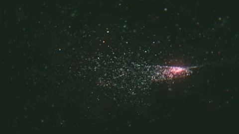 Particles In Fluid Space Background Stock Footage 289628078