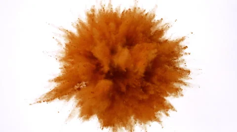 Particles fly after being exploded. Slow Motion. Unedited version is included. Stock Footage 55536734