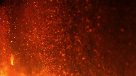 Particles flying in wind on fire background Stock Footage 287865349
