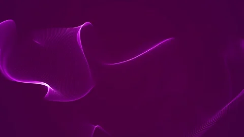 Particles form a gentle flowing wave on a dark background Stock Footage 343907168