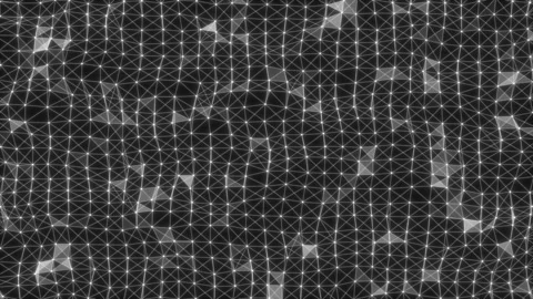 Particles form lines, surface and grid. Futuristic technology motion background. Stock Footage 115024800