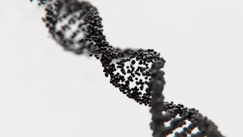 Particles Formaing dna structure | dna structure formation video | Dna helix Stock Footage 335389182