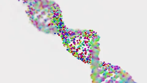 Particles Forming dna structure | dna structure formation video | Dna helix Stock Footage 335389171