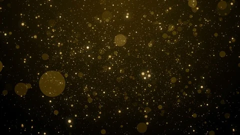 Particles gold bokeh glitter awards dust abstract background loop Stock Footage 87141853