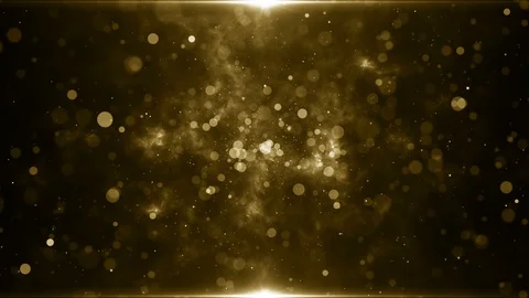 Particles gold bokeh glitter awards dust abstract background loop Stock Footage 128736501