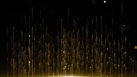 Particles gold event awards trailer titles cinematic concert background loop Stock Footage 169619374