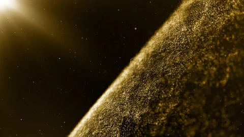 Particles gold event awards trailer titles cinematic concert background loop Stock Footage 201398691
