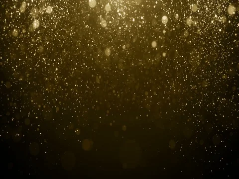 Particles gold glitter bokeh award dust abstract background loop Stock Footage