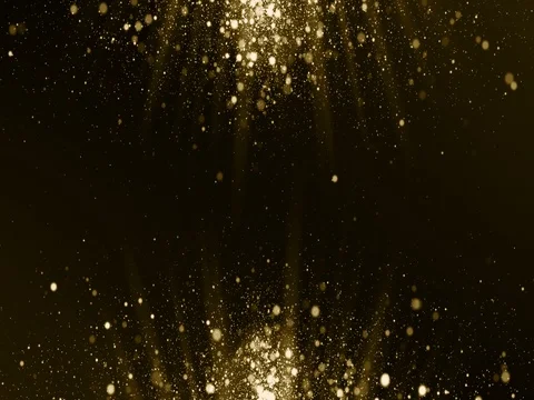 Particles gold glitter bokeh award dust abstract background loop Stock Footage 81134843