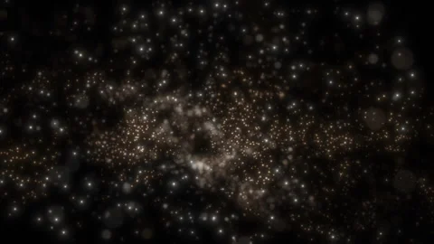 Particles Golden Bokeh Stock Footage 208934780