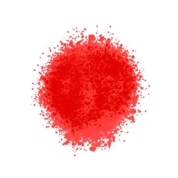 Particles grain or sand assembled in a circle live coral color Stock Illustration