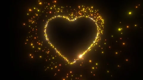 Particles illuminate heart symbol design glow. Glowing magic Congratulation Vídeo Stock 242513668