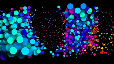 Particles increase and decrease. 4k looped seamless abstract background Stock Footage 130038988