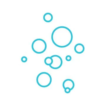 Particles of Inspiration. Isolated on white background. Blue icon set. Stock Illustration