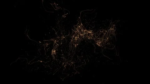 Particles jumping air in a dynamic Magic sparkles glitter line stars, fairy dust Stock Footage 333958572