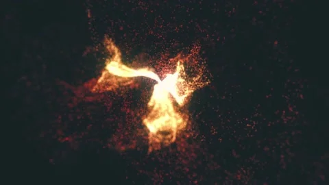 Particles Landscape With Wiggling Focus Stock Footage 238759460