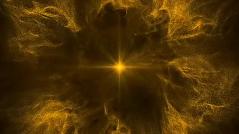 Particles with lensflare abstract background 4k orange Stock Footage 200926967