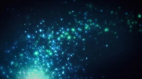Particles Of Light Blue Rising Stock Footage 40646949