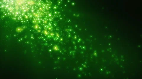 Particles Of Light Green Falling Stock Footage 40647276
