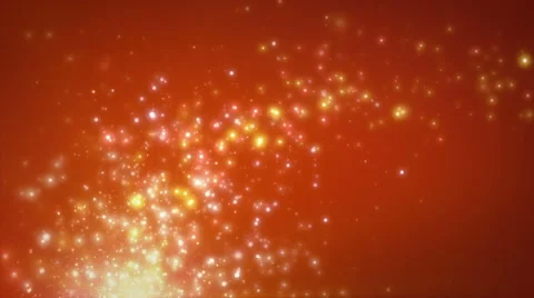 Particles Of Light Orange Rising Stock Footage 40647985