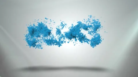 Particles logo reveal and dissolve Stock After Effects
