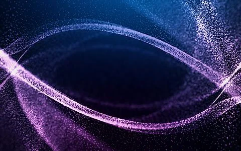 Particles mesh and glowing shining bokeh Stock Illustration