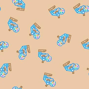 Particles microplastic microscope vector seamless pattern Stockillustratie