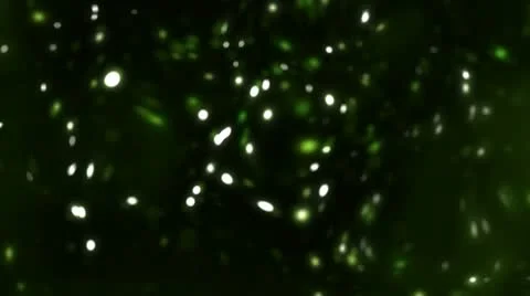 Particles. Molecules as emerald shimmer. Stock Footage 10683337