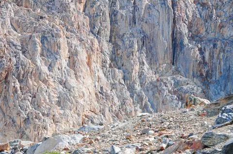 Particles of the mountains rocks Stock Photos