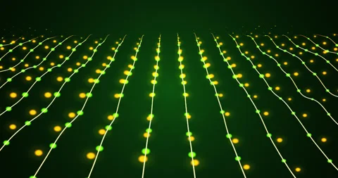 Particles move along lines Stock Footage 240104420